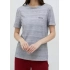 Dámské pyžamové triko QS6890E 5FQ šedobílá - Calvin Klein