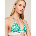 Dámská plavková podprsenka UW0UW05367 0IE zelená se vzorem - Tommy Hilfiger