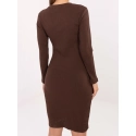 Dámské šaty A1049.99 tmavě hnědé - FPrice