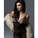 Svůdná noční košilka Vila Blanes Long Chemise černá - Obsessive
