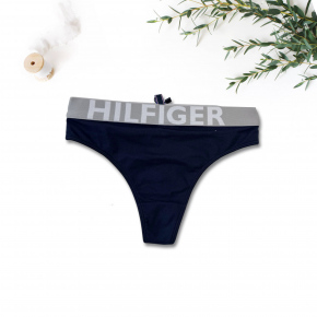 Dámská tanga UW0UW00504 modro-šedé - Tommy Hilfiger
