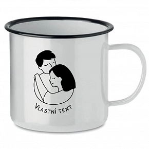 Personalizovaný retro plecháček - pár v objetí 