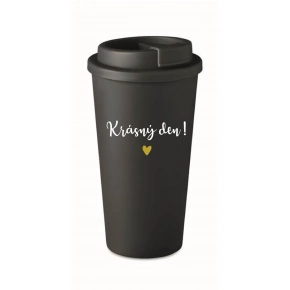 KRÁSNÝ DEN! - černý termohrnek 475 ml