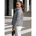 Dámská přechodová bunda se kšiltovkou TY4505 černo-bílá - FashionStreet 