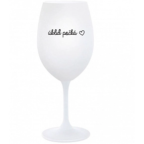 ÚKLID POČKÁ - bílá  sklenice na víno 350 ml
