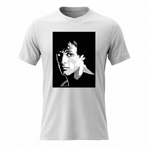 Pánské bavlněné tričko s potiskem - ROCKY BALBOA - bílé