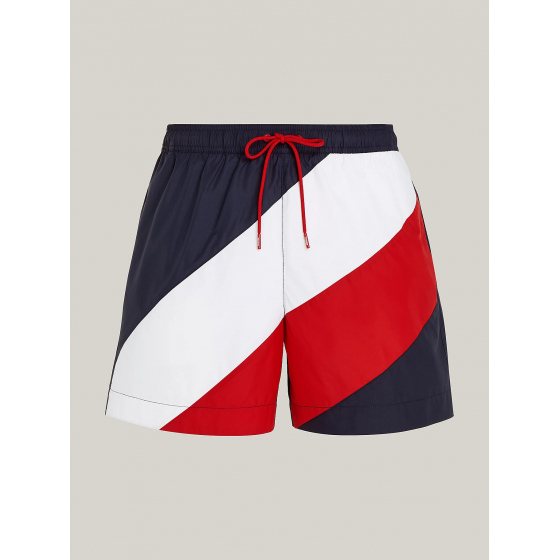 Pánské plavky UM0UM03261 DW5 tm. modré s pruhy - Tommy Hilfiger