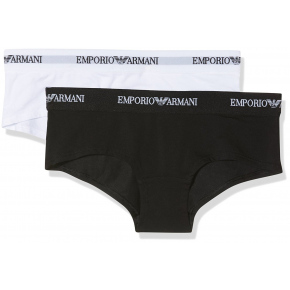 Kalhotky 2pcs 163263 CC317 00911 černobílá - Emporio Armani