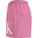 Pánské plavky SHORT DRAWSTRING KM0KM00967 TFZ růžové - Calvin Klein