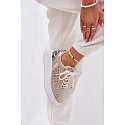 Dámská sportovní obuv YY-157 béžová s bílou - Step in style
