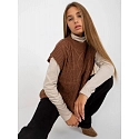 Dámská vesta D90027W90785B2 hnědá - FPrice