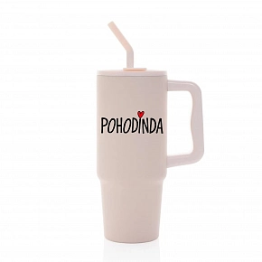 POHODINDA - růžová cestovní termoska s barevným víčkem 900 ml POHODINDA - růžová cestovní termoska s barevným víčkem 900 ml