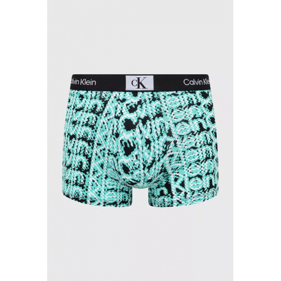 Pánské boxerky 000NB3403A AC5 tyrkys-černo-bílé - Calvin Klein