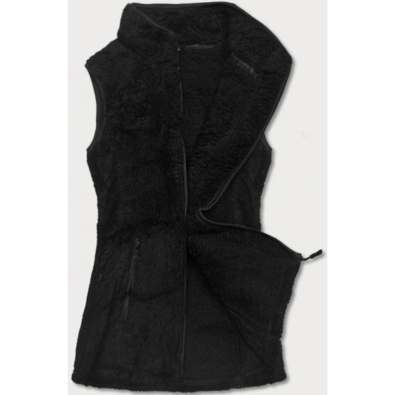 Dámská plyšová vesta HH005-1 Černá - J.STYLE