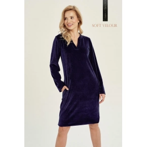 Dámská velurová tunika LAUREN 3028 Tmavě modrá - Taro