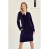 Dámská velurová tunika LAUREN 3028 Tmavě modrá - Taro
