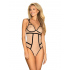 Elegantní body Nudelia teddy nude - Obsessive
