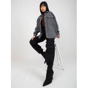 Dámská kabátová košile DN KS 4005.99P Tmavě šedá - FPrice