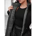 Dámská zimní bunda oboustranná TY4587 černo-šedá - FashionStreet 