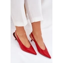 Dámské lodičky s otevřenou patou P-1436 Červená - Stephan Paris
