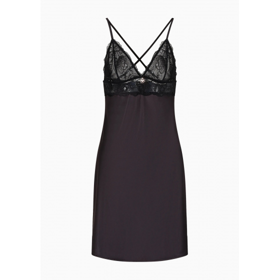 Dámská noční košilka 164716 3F206 00020 černá - Emporio Armani