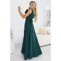 Dámské maxi šaty 669-1 lahvově zelené - Numoco