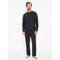 Pánské pyžamo L/S PANT SET 000NM2510E UB1 černé - Calvin Klein