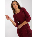 Dámské šaty LK SK 506559.47  vínové - FPrice