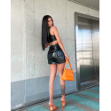 Sexy latexová sukně  R6631 černá - Koucla