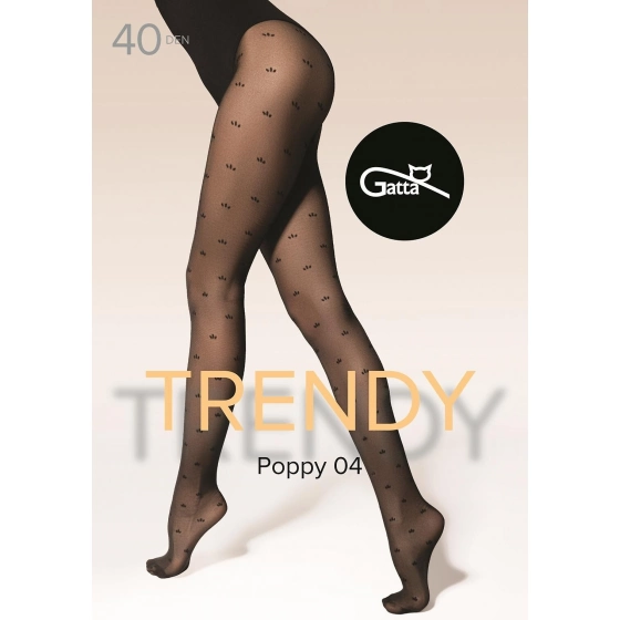 Dámské punčochové kalhoty Trendy Poppy 04 40den Černá vzor - Gatta