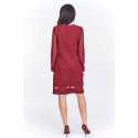 Dámské šaty M51965 vínové - Adika Collection
