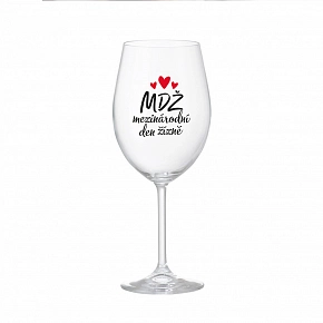 MEZINÁRODNÍ DEN ŽÍZNĚ - čirá sklenice na víno 350 ml MEZINÁRODNÍ DEN ŽÍZNĚ - čirá sklenice na víno 350 ml
