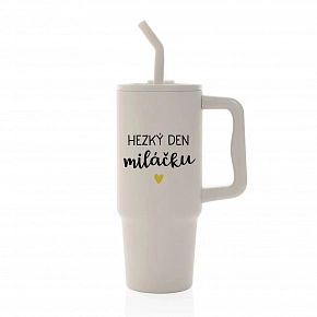 HEZKÝ DEN MILÁČKU - béžový cestovní termohrnek 900 ml HEZKÝ DEN MILÁČKU - béžový cestovní termohrnek 900 ml
