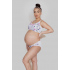 Dámská podprsenka kojící top Easy Bra MAMA basic bílá s květy  - Mitex