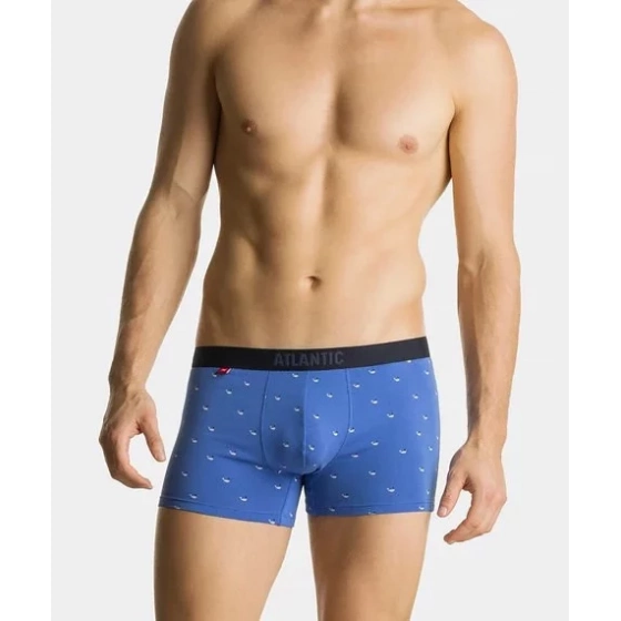 Pánské boxerky 3PACK 3MH-187 Tmavě modrá mix - Atlantic