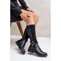 Zateplené kozačky ASA62-112 černé - Jezzi