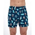 Pánské boxerky Classic 001/175 Tmavě modrá mix vzor - Cornette