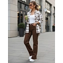 Dámské džíny UY2877 hnědé - FashionStreet 