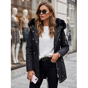 Dámská zimní bunda parka GODDESS TY3867 černá - FashionStreet Dámská zimní bunda parka GODDESS TY3867 černá - FashionStreet