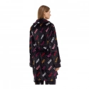 Dámský župan YI2222688F 006 tm.šedá s potiskem - DKNY