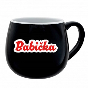 HRNEK Keramický hrníček Babička (obrys) 300 ml černý - Giftela