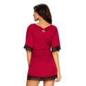 Elegantní župan Sensuelia peignoir red - Obsessive