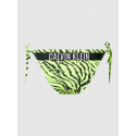 Dámské plavkové kalhotky KW0KW02336 OIC neonově žluté s potiskem - Calvin Klein