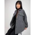 Dámská kabátová košile DN KS 4005.99P Tmavě šedá - FPrice