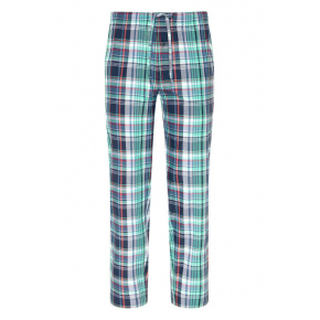 Pánské pyžamové kalhoty 500772H B90 čtyrkysovomodré káro - Jockey
