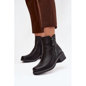 Dámské kotníkové boty 24BT02-7992 černé - Unisoft