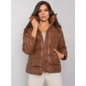 Dámská prošívaná zimní bunda z eko-kůže D-3230 - FPrice