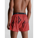 Pánské trenýrky 000NB3411A GNP červené s potiskem - Calvin Klein
