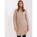 Dámský oversize pletený svetr SW-8013.14P tm. béžový - Badu