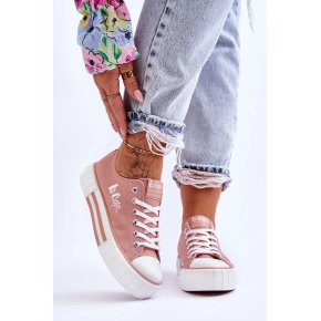 Dámské sportovní boty W LCW-23-31-1804LA Pudr růžová s bílou - Lee Cooper